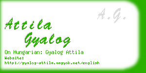 attila gyalog business card